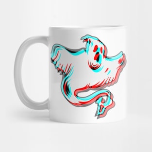 Ghost Anaglyph Tiktok Aesthetic Style Retro 3D Halloween Design Mug